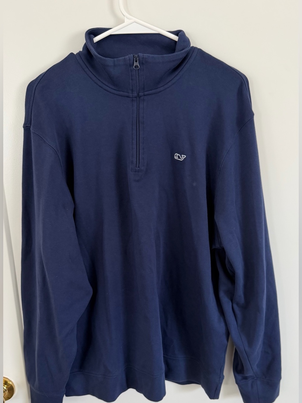 Vineyard Vines Men's Navy Quarter-Zip Pullover Sweater Sz L